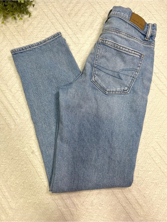 American Eagle Outfitters Denim - American Eagle Super High-Rise Straight Jeans Light Wash Stretch Size 0